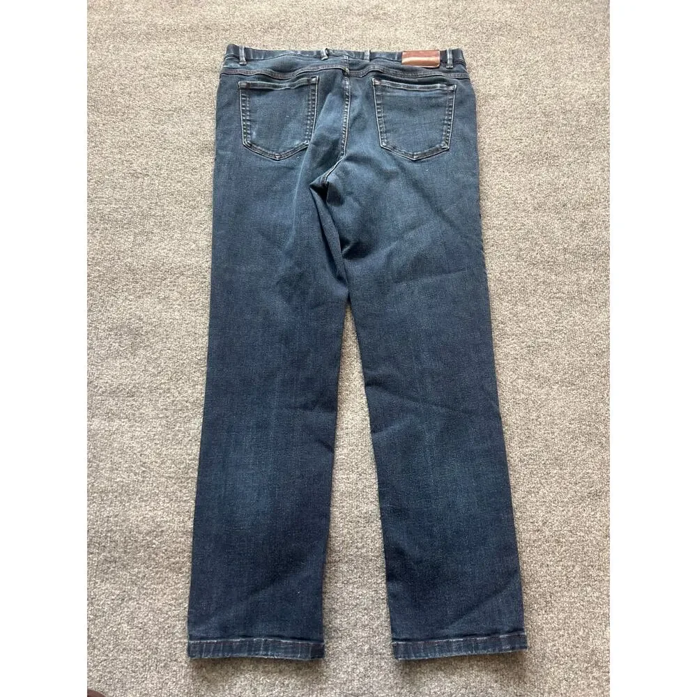 Hiltl Dude Mens Slim Straight Blue Stretch Denim Premium Luxury Jeans Size 38x32